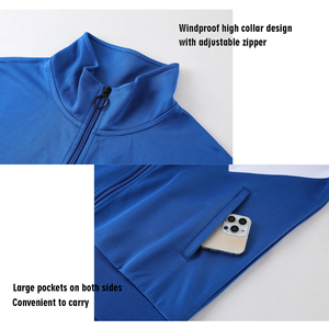 Ensemble de survêtements à fermeture éclair intégrale, vêtements de sport respirants, survêtement de football personnalisé, maillots d'entraînement, survêtement d'entraînement de football grande <span class=keywords><strong>taille</strong></span> - Product Image 4
