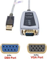 Cable Adaptador Convertidor de Puerto Serie USB a RS422 RS485 con Chip FTDI Compatible con Windows 11 10 8 7 XP Mac - 1.5 Pies