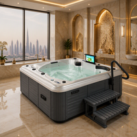 Bain à remous extérieur Sunrans avec 42 jets et aromathérapie pour baignoire et spa de piscine, utilisation extérieure