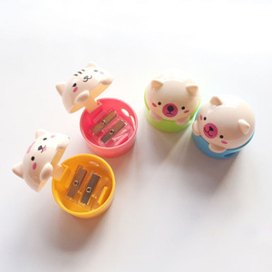 Rautan Pensil Dua Lubang Hewan Kartun Lucu Rautan Pelajar Beruang Kawaii Rautan Kucing Alat Tulis Grosir - Product Image 3
