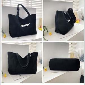 High Quality Custom Logo Printed Stripe Canvas Shopping Tote Bag Hot Sale Recyclable and Colorful Bag - Product Image 6