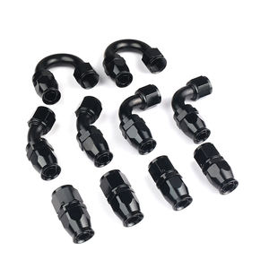 AN6 AN8 AN10 lurus 45 90 120 180 derajat selang dapat digunakan kembali ujung adaptor <span class=keywords><strong>Fitting</strong></span> untuk putar PTFE selang garis bahan bakar minyak <span class=keywords><strong>Fitting</strong></span> ujung - Product Image 1