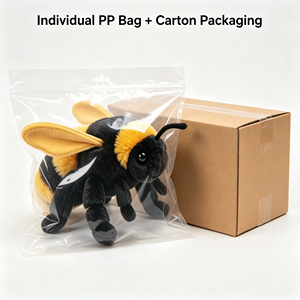 Insecto <span class=keywords><strong>de</strong></span> Peluche Realista Personalizado con Cola Amarilla, Recuerdo del Zoológico, Juguete Educativo para Niños, Regalo Promocional Personalizado - Product Image 5