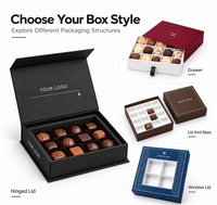 Boîte cadeau en papier miniature vide personnalisée pour chocolats, emballage en carton avec compartiments pour bonbons, truffes, mariage