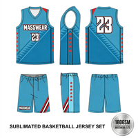Maillot de basket-ball bleu imprimé personnalisé, ensemble uniforme de basket-ball élite, design étoile, séchage rapide, évacuation de l'humidité, tailles US pour hommes, pour le jour du match