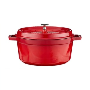 <span class=keywords><strong>Cocotte</strong></span> en <span class=keywords><strong>fonte</strong></span> émaillée avec couvercle à double poignée Passe au four jusqu'à 500 ° F <span class=keywords><strong>ou</strong></span> sur la cuisinière - Product Image 1
