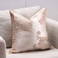 Housse de coussin Jacquard, vente en gros, taie d'oreiller carrée métallique 18x18, housse d'oreiller de luxe pour décoration intérieure