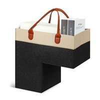 Treppen-Aufbewahrungskorb aus Filz mit Ledergriffen, Umweltfreundlich, Langlebig, Multifunktional für Treppenstufen-Organisation