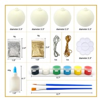 Peinture en céramique à suspendre pour enfants, Kit d'ornement de boule de noël, ensemble artisanal, jouets pour bricolage