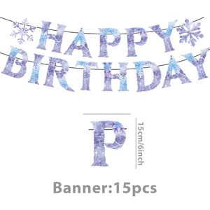 Đông Lạnh Sinh Nhật Đảng Trang Trí Dùng Một Lần Bộ Đồ Ăn Ice Lâu Đài Giấy Tấm Đặt Khăn Ăn Ly Đông Lạnh Sinh Nhật Nguồn Cung Cấp Bên - Product Image 2