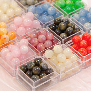 樹脂キャッツアイビーズ段階的ゴールドメッキDIYビーズブレスレットネックレスジュエリーアクセサリー - Product Image 1