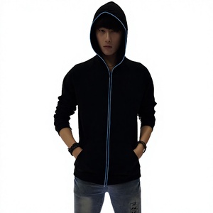 Sudadera con Capucha Luminosa Personalizada para Hombre, con LED que Brilla en la Oscuridad, 100% Algodón, Verano, Impermeable, Transpirable, Manga Larga - Product Image 3