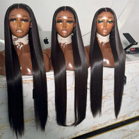 Perruques en cheveux humains bruts vietnamiens, ondulées, avec dentelle frontale, vente en gros, sans colle, Full HD, pour femmes noires
