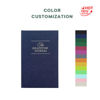 Carnet de prières A5 en tissu de lin noir à couverture rigide, avec impression personnalisée et estampage à chaud, vente en gros pour fabricants