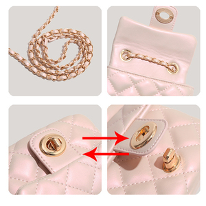 INS Hot New Ballet Style Crossbody <b>Bag</b> Bow Ornament Diamond Grid Chain Women Summer <b>Small</b> Shoulder Handbag - Product Image 3