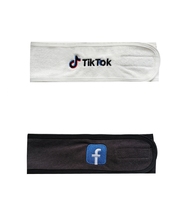 Bandeau facial de spa avec logo personnalisé, bandeau de spa en tissu serviette, serviette élastique, bandeau de visage lavable, bandeau de maquillage, bandeau pour femme
