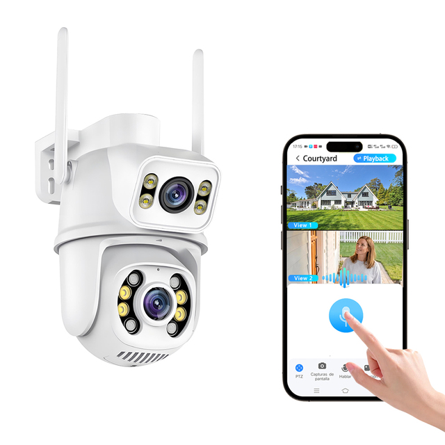 V380 1080P 4G HD WiFi CCTV Security Camera Dual Lens Night Vision AI Humanoid Motion Detection Home Security SD Card Cloud
