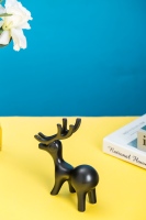 Décoration de bureau pour la maison ou l'hôtel, motif animalier nordique blanc personnalisé, ornements en céramique en forme de cerf Sika, cuits à haute température