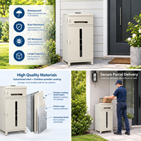 Armoire de rangement extérieure grande capacité pour livraisons, boîte de colis antivol avec fenêtre de visualisation, couleur personnalisable disponible