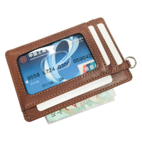 Dompet saku depan kulit PU pria dan wanita, dompet tempat kartu Credi