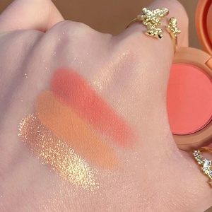 Private Label <span class=keywords><strong>3</strong></span> couleurs maquillage pour le visage couleur rose fard à joues paillettes surligneur naturel Blush Palette ensemble surligneurs roses - Product Image 5