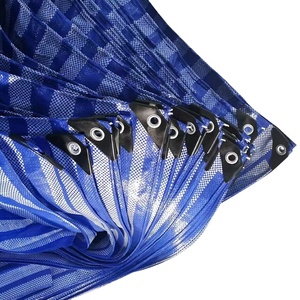 90g Bule bandes blanches oeillet tissu en gros <span class=keywords><strong>prix</strong></span> d'<span class=keywords><strong>usine</strong></span> largement utilisé bâche pièce <span class=keywords><strong>piscine</strong></span> pour arabe - Product Image 2