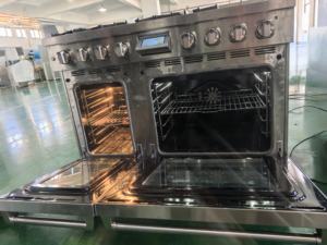 48 pouces 7,0 pi³ pi. Four électrique double, cuisinière à gaz 7 brûleurs et four à convection électrique en acier inoxydable avec panneau inclinable - Product Image 5