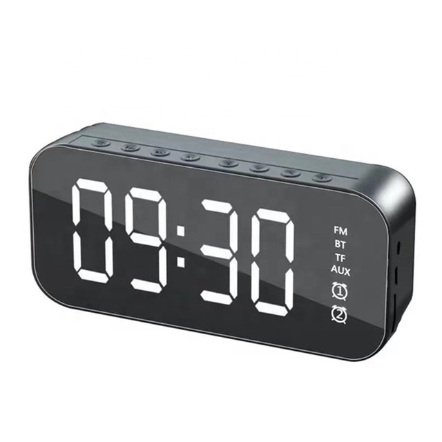 Popular Wireless Speaker Multifunction Alarm Clock Music Player FM Radio TF Card Bass Speaker Audio System