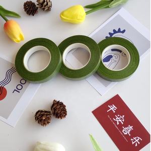 סרט דקורטיבי ירוק לאריזת פרחים, 30 יארד, דבק אקרילי עמיד למים, ניתן להתאמה אישית, לעבודות יצירה, ישירות מהמפעל - Product Image 3