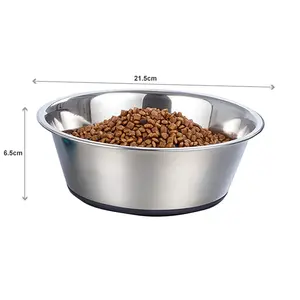 2023 Factory Hot Sale Pet Feeding Bowl Pet Travel Feeding Anti-slip Pet Food Bowl Stainless Steel Dog Bowls for Small Animal