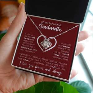 Mon Magnifique Collier Pendentif Nœud d'Amour Classique en Cuivre, Personnalisable avec Carte Texte – Cadeau Romantique pour la Saint-Valentin - Product Image 3