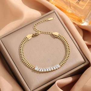 Elegante Pulsera de Diamantes Cultivados en Laboratorio para Mujer, Corte Brillante Redondo, Oro Fino, Oro Rosa, Oro Blanco, Plata, Regalo de Joyería - Product Image 5