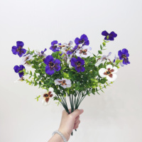 Fleurs artificielles de primula flexibles et nécessitant peu d'entretien pour mariage, fête, décoration intérieure, cadeaux de Noël, vente en gros de fleurs artificielles
