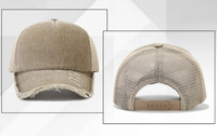 Gorra Trucker Deportiva Vintage de Algodón Lavado con Malla y Logotipo Bordado Personalizado, con Cierre de Hebilla Metálica