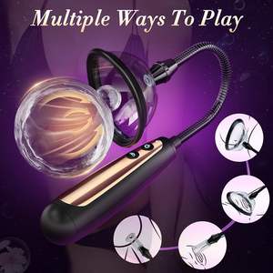 Dildoバイブレーター女性用セックスおもちゃDildosカップルレズビアンプッシーポンプ大人用乳首ポンプ玩具3-In-1女性玩具自動真空Cl - Product Image 4