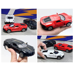 Modèle miniature 1:36 <span class=keywords><strong>Chiron</strong></span> La Voiture Noire, voiture miniature en métal moulé sous pression, non toxique, portes ouvrables, supercar en alliage, fonction de recul, modèle YZ - Product Image 5