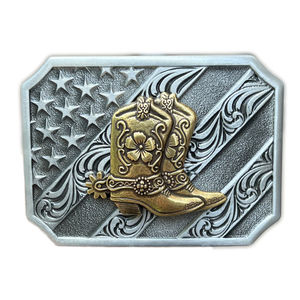 40mm vaquero Vintage tallado en relieve 3D Tang hierba estampado Floral caballo botas cinturón hebilla para cinturón - Product Image 6