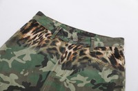 Pantalon camouflage unisexe rétro style français taille mi-haute délavé pour homme, basique de mode décontractée hip-hop, collection automne