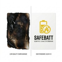 Étiquettes de sécurité ignifuges en PET pour batteries au lithium, résistantes aux électrolytes, durables, pour outils électriques et ordinateurs de stockage d'énergie