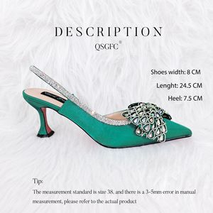 Chaussures pour femmes à bout pointu avec nœud entièrement orné de diamants et sac de soirée assorti, style européen et américain, ensemble prêt à expédier - Product Image 3