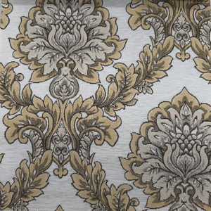 280cm Width Classic European <strong>Damask</strong> Design Black White Color Woven 100% Polyester Textured Interior Decor Jacquard Wall Covering - Product Image 2