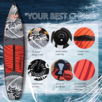 En stock planches de sup gonflables planches à pagaie planche à pagaie debout jeu d'eau surf accessoires standard Isup