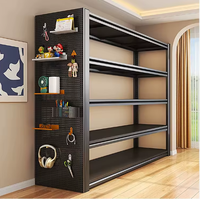 Étagères de présentation de vente au détail multifonctionnelles en acier allié durable, double face, grande capacité, équipement de stockage de marchandises robuste