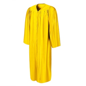 Vestido <span class=keywords><strong>de</strong></span> graduación y gorra <span class=keywords><strong>de</strong></span> oro barato brillante - Product Image 2