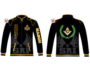 Chaqueta con letras Master Regalia hecha a medida, chaqueta de carreras larga para hombre, logotipo bordado personalizado, Masonic Regalia Custom - Product Image 6