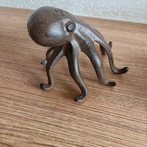 In ghisa polpo figurina porta Tablet con finitura Patina - Product Image 6