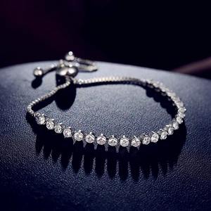Fine Jewelry Gifts Women 925 Sterling <b>Silver</b> Cubic Zircon <b>Bracelet</b> <b>Adjustable</b> Tennis <b>Bracelets</b> - Product Image 3