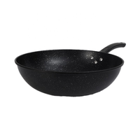 Poêle Wok en fonte de haute qualité de 34 cm, vente en gros, fabrication chinoise, cuisson professionnelle, fond antiadhésif