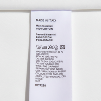 Étiquettes d'instructions personnalisées écologiques imprimées pour vêtements, en ruban blanc doux, taffetas, satin, étiquettes d'entretien et de taille pour chemises