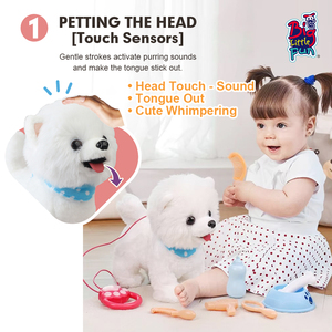 Benutzer definierte elektrische sprechende Hundes pielzeug Super Soft Plüsch Kuscheltier mit USB-Aufladung Moving Ears Singen für Kinder-Bildungs geschenk - Product Image 3